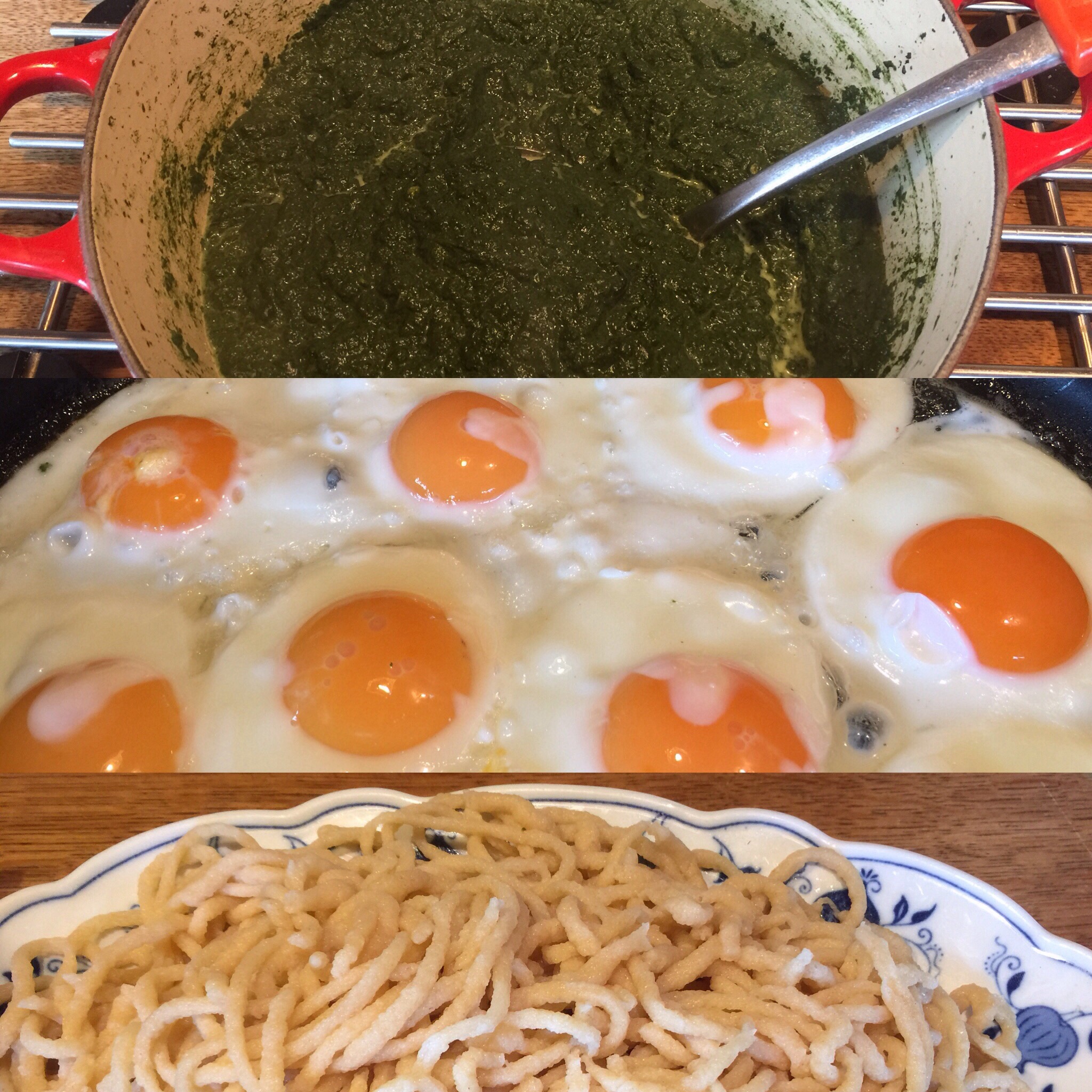 Gärtnerei Schweizer – Spinat mit Spätzle und Spiegelei